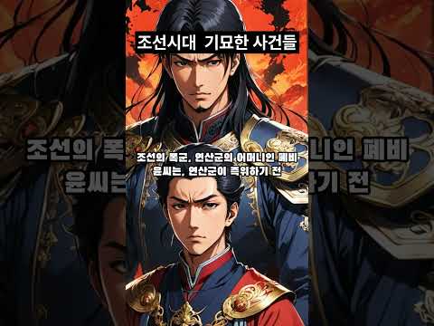 조선시대의 기묘한 사건 3가지 #민담 #설화 #전설