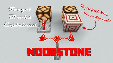 How Do Target Blocks Work? | NoobStone |  Minecraft Bedrock Edition 1.17/1.20 Redstone Tutorial