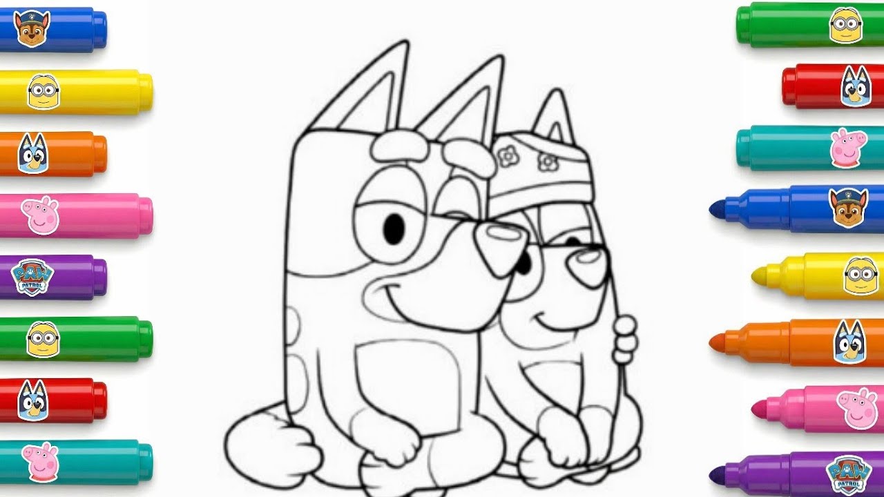 Bluey Drawing for Kids | Step by Step Cartoon Drawing