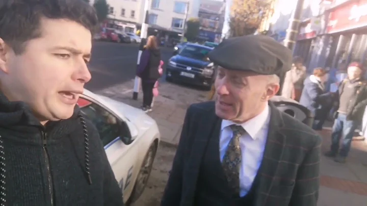 Comedian has a laugh with Michael Healy Rae at the...