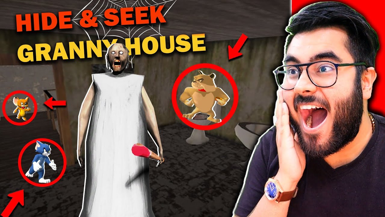 😂 TOM, JERRY & SPIKE Multiplayer Ft. GRANNY 😂 | HIDE & SEEK in Granny's ...