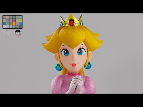 Princess Peach (3D Character - 360º Turntable Animation)