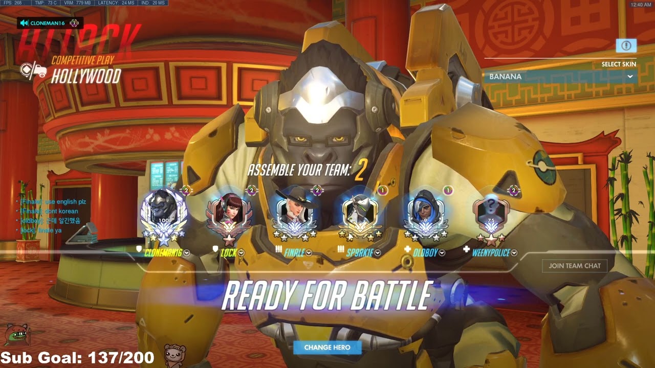 CLONEMAN16 WINSTON OVERWATCH GAMEPLAY SEASON 36 TOP 500