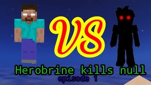 Herobrine kills null in bedwars and attack me (block man go) (bedwars herobrine vs null episode1
