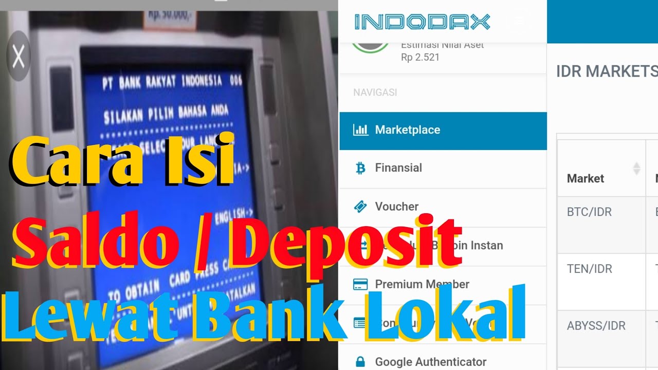 Cara Isi Saldo / Deposit Di Indodax Lewat Bank Lokal YouTube