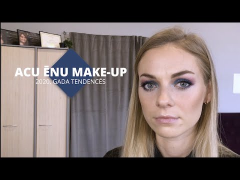 Acu ēnu make-up 2020. gada tendencēs - ar zilo krāsu. Grima meistarklase ar Adeli Ertu.