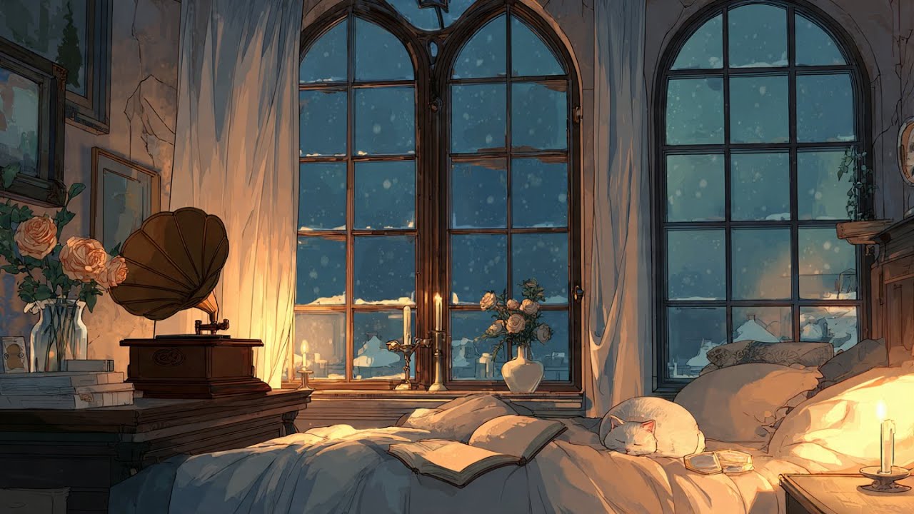 Nostalgic 1940s jazz floating softly through a candlelit bedroom at night, Vol. 2