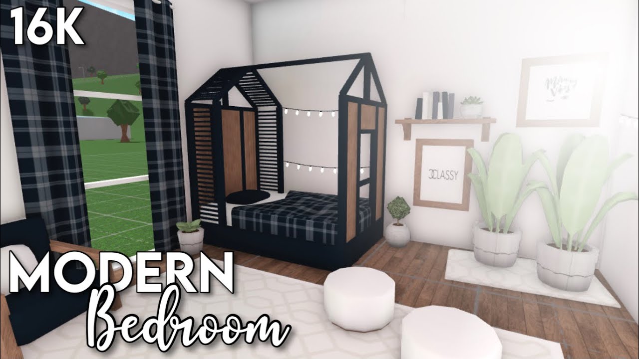 16k Modern Bedroom | Bloxburg ROBLOX speedbuild - YouTube