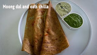 How to make Healthy Moong dal and Oats Chilla | Healthy Recipe | Accha Khana