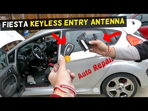 FORD FIESTA KEYLESS ENTRY ANTENNA RECEIVER LOCATION REMOVAL REPLACEMENT