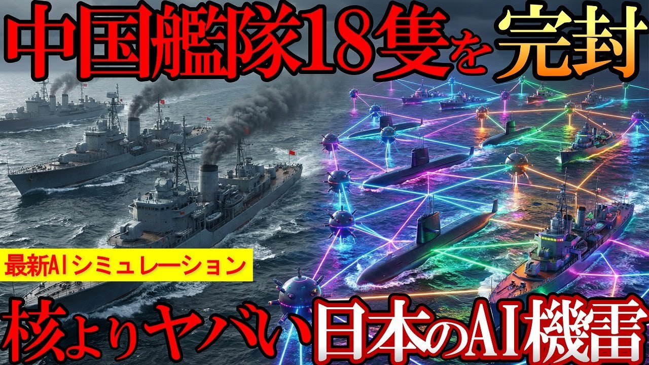 【日本の最強兵器】中国艦隊が尖閣に侵攻！最強兵器で中国を震撼させる日本の大逆襲とは？【最新AIシミュレーション】