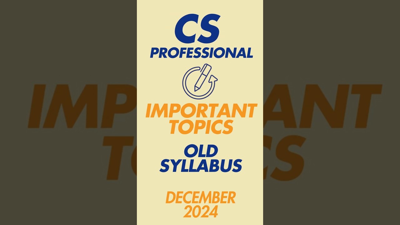Important Topics - CRILW | CS Professional (Old Syllabus) | Precktice_for_CS 