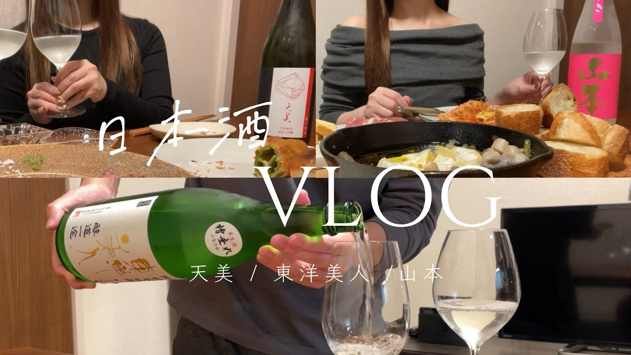 【日本酒🍶vlog】フルーティー日本酒に沼る夜🫠♡美 / 東洋美人 / 山本