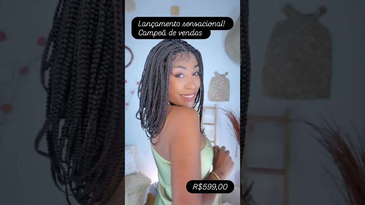 🚨 A campeã de vendas chegou! Essa lace trançada curta é o equilíbrio perfeito entre estilo, leveza