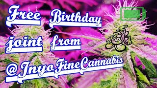 Blazing my free Birthday Pre-Roll from @InyoLV - #greatfulbreath