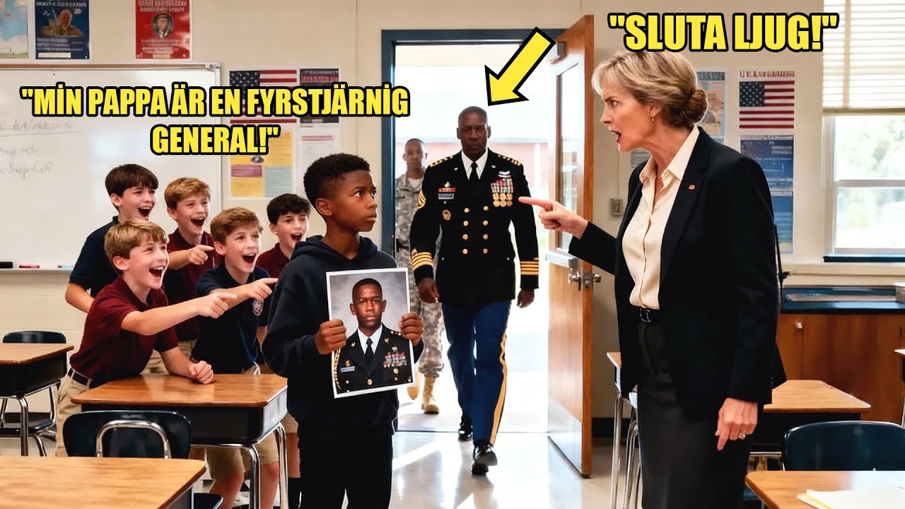 Läraren rev sönder svart pojkes text, frös när generalpappan klev in