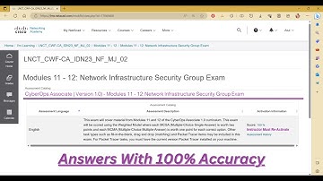 Modules 11 - 12: Network Infrastructure Security Group Exam (Answers) | Atul Gupta