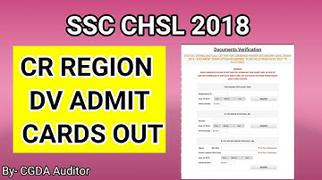SSC CHSL 2018 | CR DV ADMIT CARDS OUT 🔥