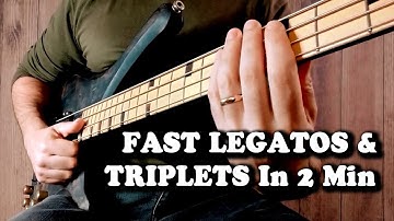 AMAZING PERCUSSIVE LEGATOS & TRIPLETS IN 2 Min (Slap Bass Lesson)