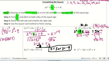 4 5 Video Completing The square