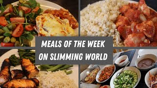 Meals of the week following the Slimming World Plan.  Great week on plan!  Family of 4.