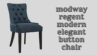 modway regent modern elegant button chair