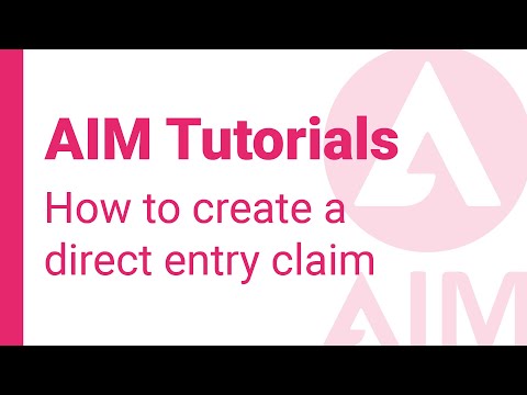 How to Create a Direct Entry Claim