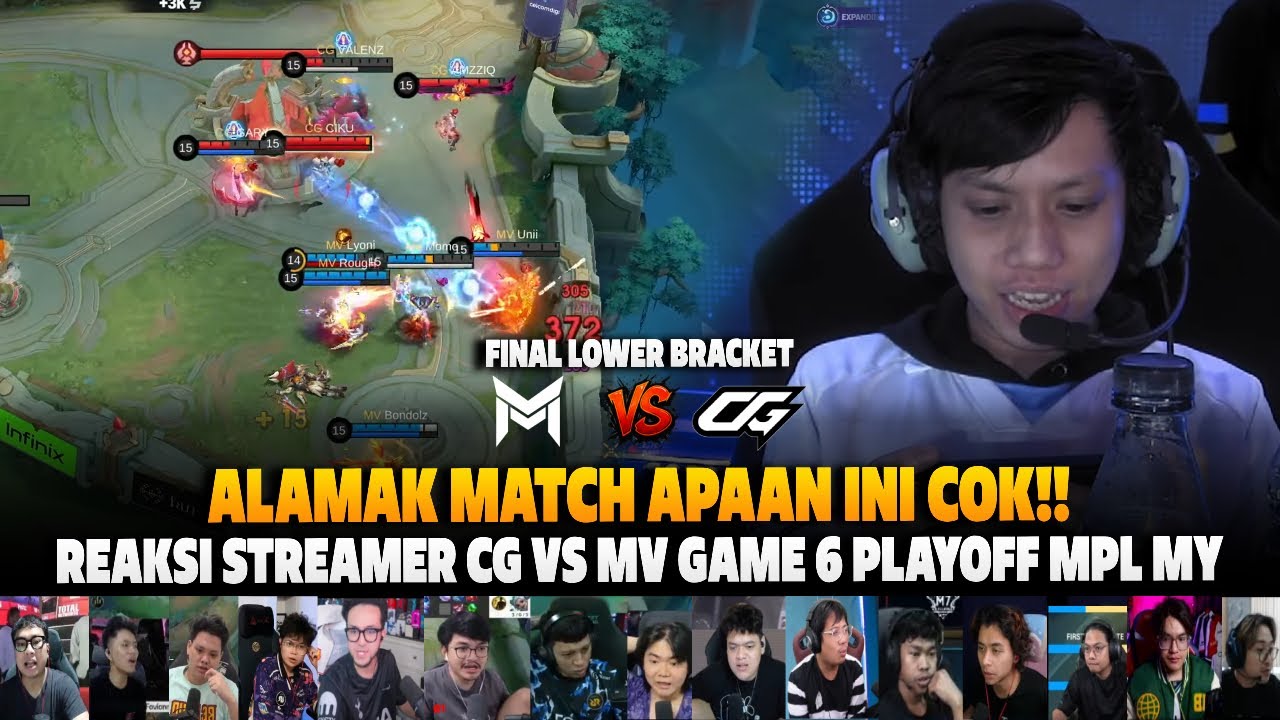 ALAMAK PANASNYE CG MENOLAK TUMBANG❗REAKSI STREAMER FINAL LOWER BRACKET MPL MY S16 MV VS CG | GAME 6