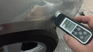 Проверить толщину наплеванного олова на кузове автомобиля с помощью толщиномера