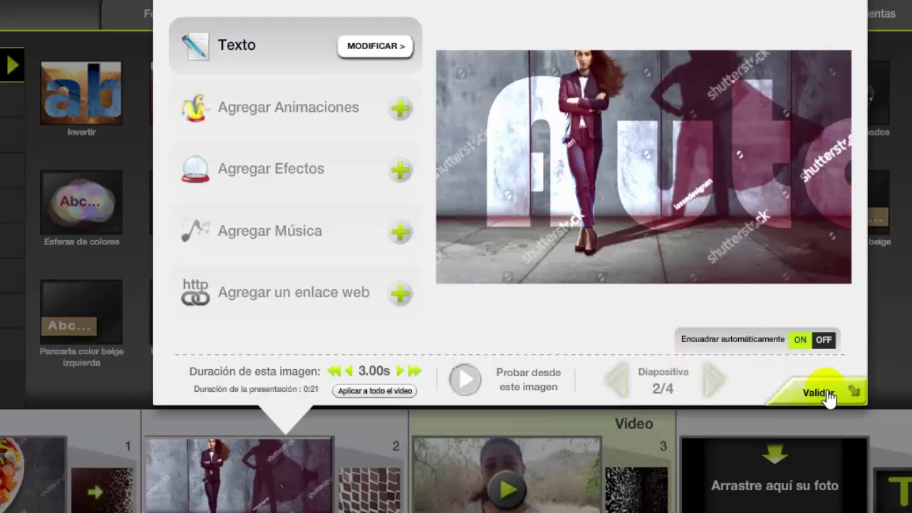 Tutorial Kizoa en español: Insertar imágenes, videos, texto, transiciones, música, exportar. digital marketing