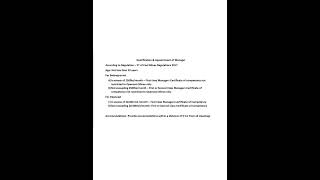 Qualification and Appointment of Managers according to Coal Mines Regulation 2017@miningmcq