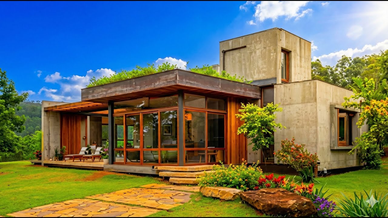 Casa Rústica Pequena estilo fazenda modernizada