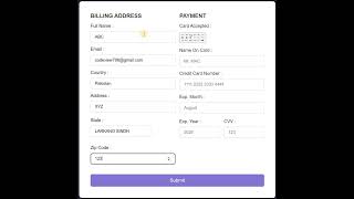Payment Form Design HTML & CSS