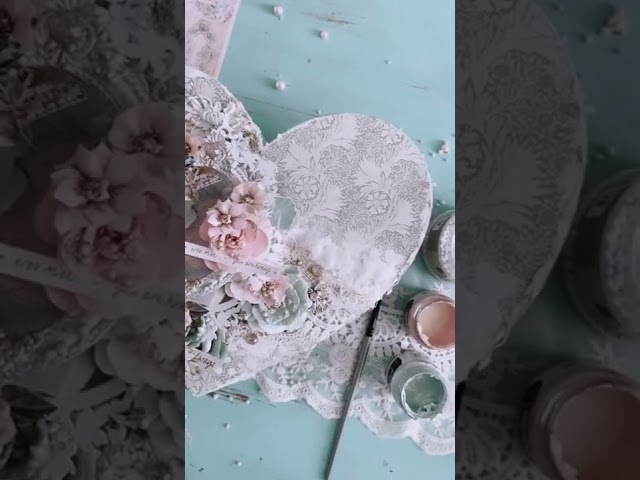 Amazing texture, delicate flowers, the Miel collection shines through this project by Stacey Young! class=