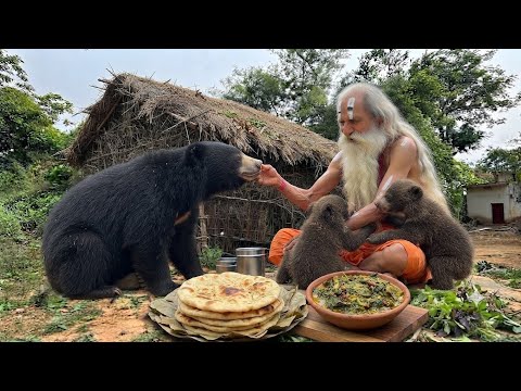 गंगा किनारे जंगल में पत्तियां खाकर खूंखार जंगली जानवरों के बीच संत की कठोर साधना 