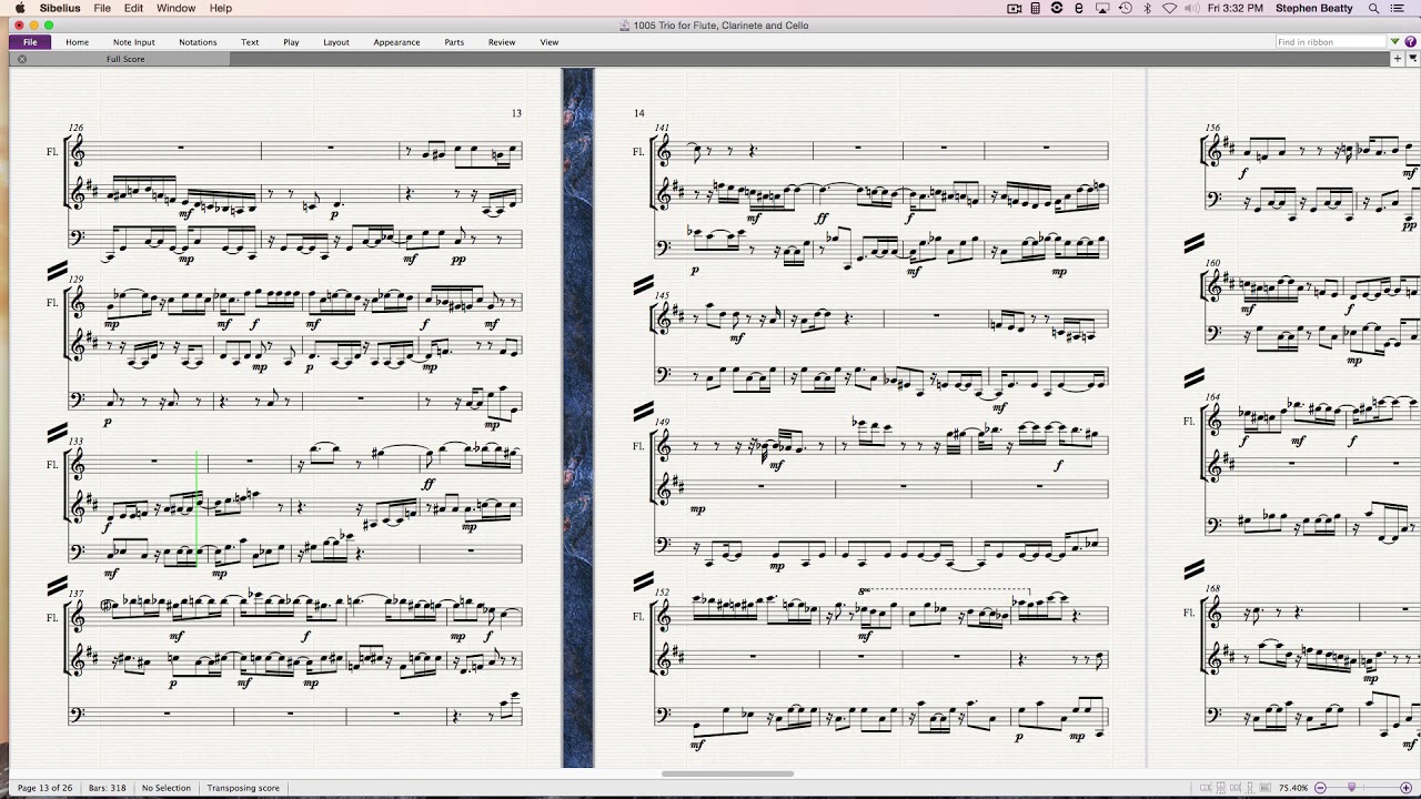 1005 Trio for Flute, and Cello YouTube