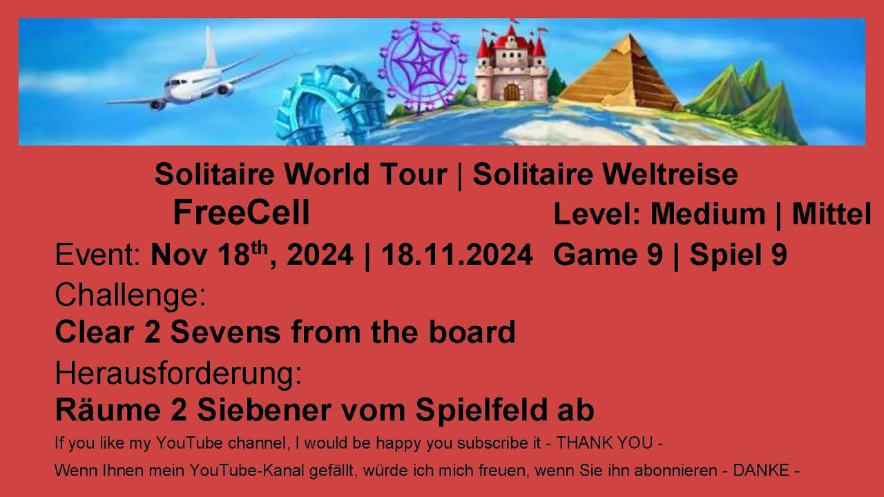 World Tour FreeCell Medium 9 Nov 18th 2024 YouTube world-tour-freecell-medium-9-nov-18th-2024-youtube