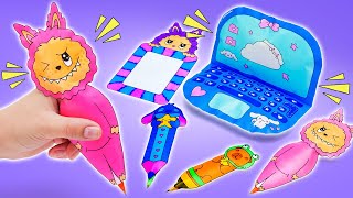 Блокнот для рисования Labubu, ручка Capy и многое другое! ✏️💻✨ Бумажные сквиши своими руками
