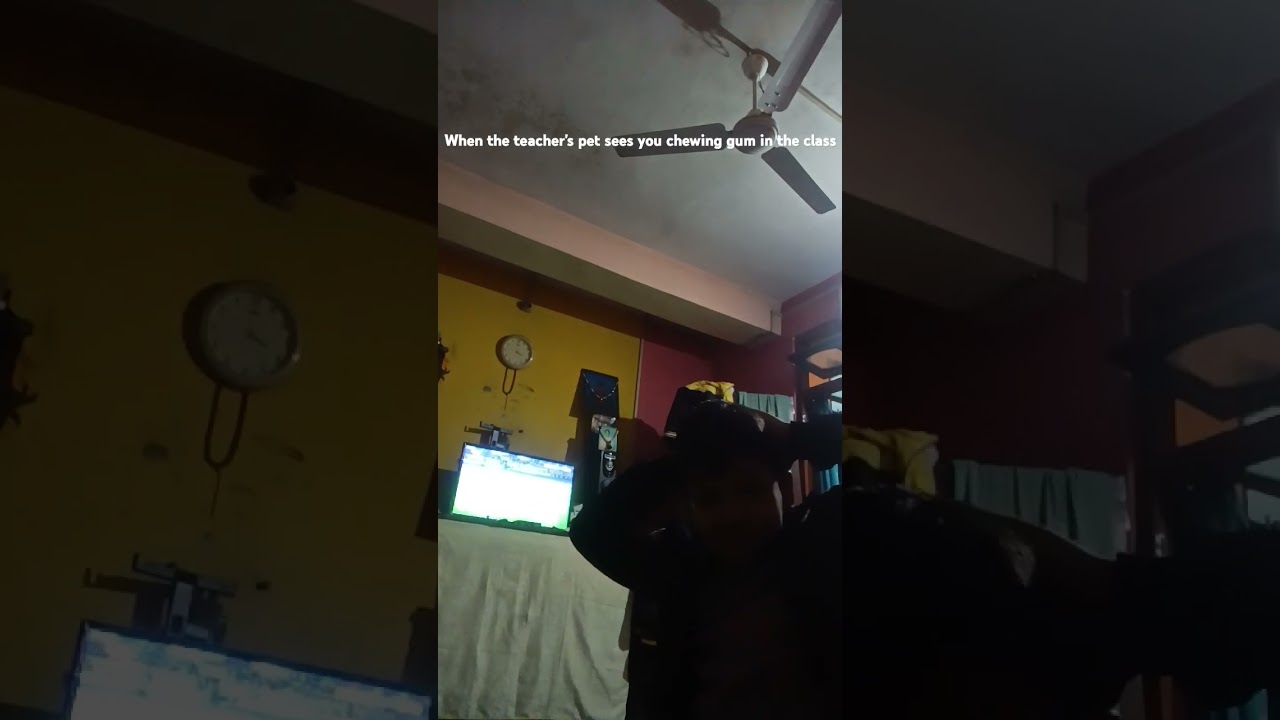 When the teacher's pet sees you chewing gum 