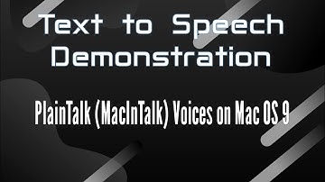 (TTS Demonstration) PlainTalk (MacInTalk) Voices on Mac OS 9