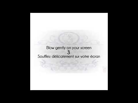 Blow gently on