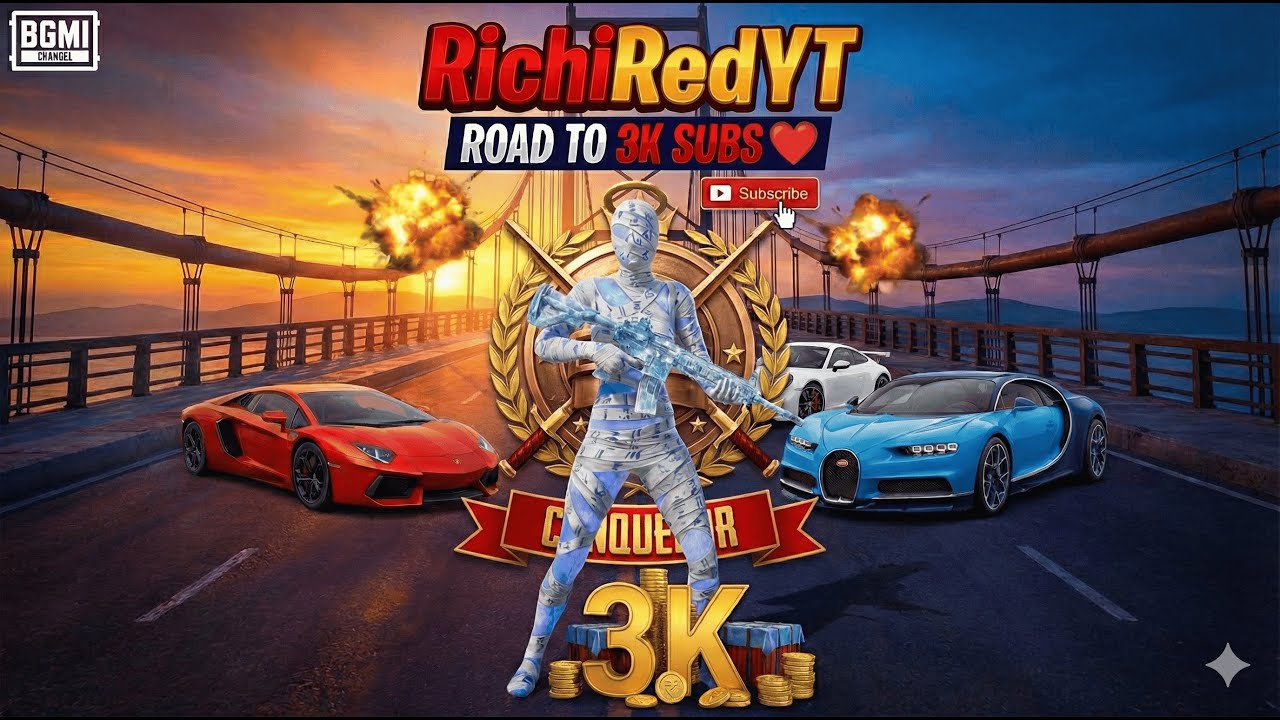 ROAD TO 3K SUBS ❤️ | BGMI LIVE STREAM | RICHIREDYT LIVE 🔥
