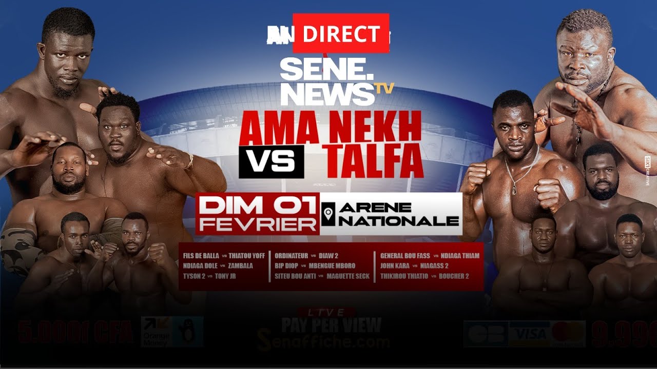 DIRECT ARÈNE NATIONALE:TALFA vs AMANÉKH, FILS DE BALLA vs THIATOU YOFF,NDIAGA DOLLÉ vs ZAMBALA,ORDI…