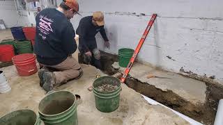 Installing A New Concrete Slab With A WaterGuard Waterproofing System - New Windsor, NY