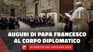 🔴 LIVE | Auguri del Corpo Diplomatico a Papa Francesco | 8 gennaio 2024