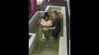 Emma baptizing Miss K