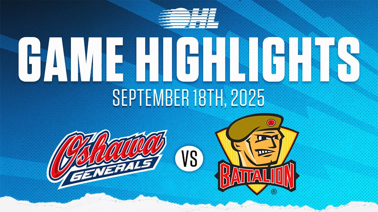Лучшие моменты OHL: Oshawa Generals против North Bay Battalion 18 сентября 2025 г.