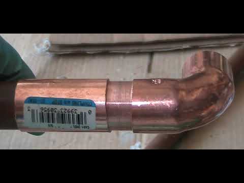 DIY-How to fix repair solder pin hole leak copper pipe 90 degree elbow
