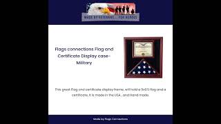 Flag and Certificate Display case - Military
