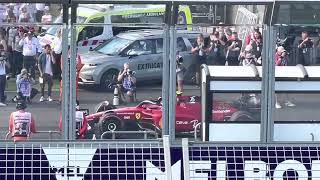 F1 2022 - Drivers leaving pits before race practicing starts - Australian Grand Prix